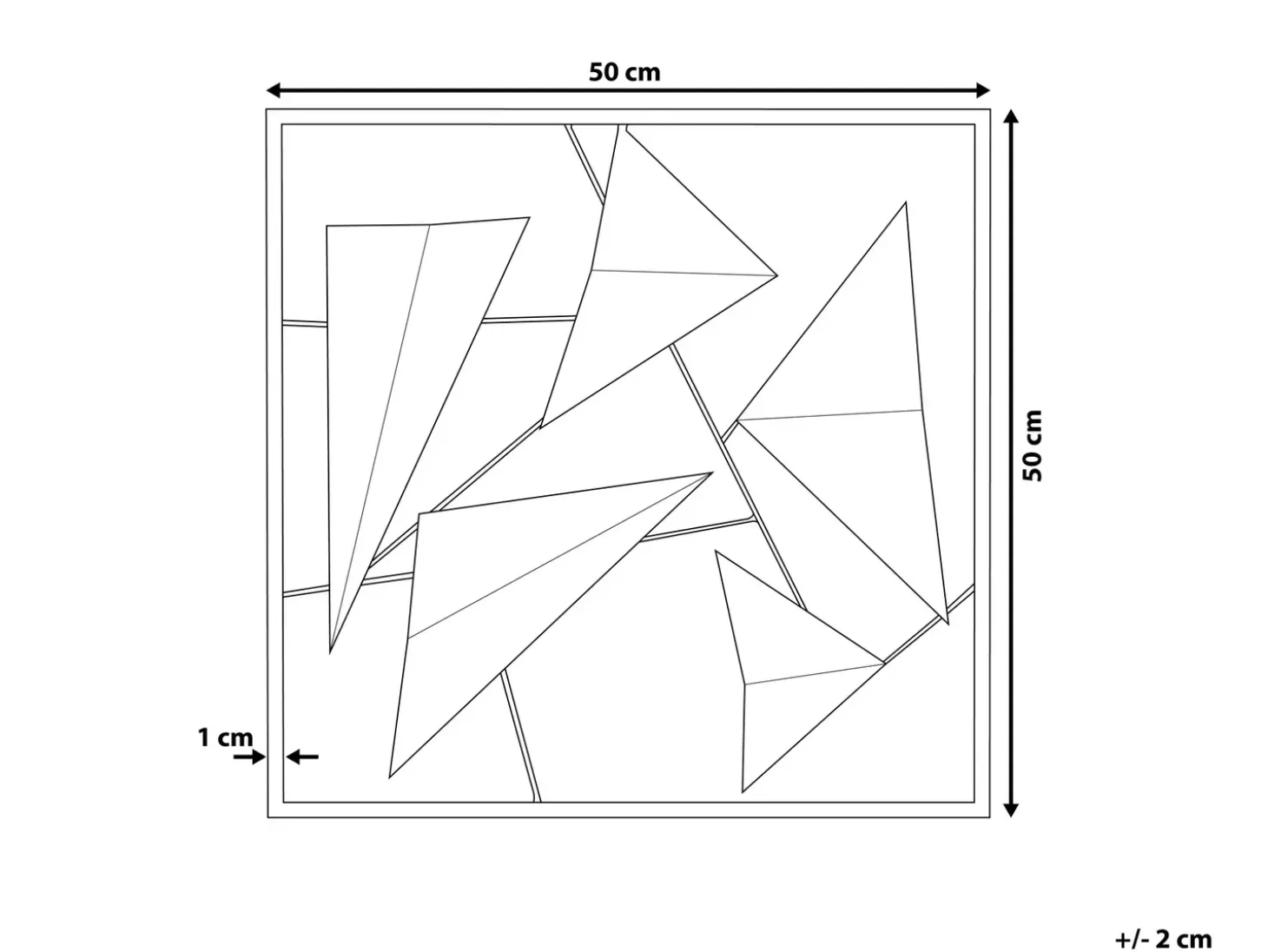 Vægdekoration ZINC Metal 50 cm Blå