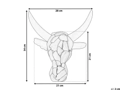 Vægfigur Tyr BULL HEAD Teaktræ 34 cm Brun