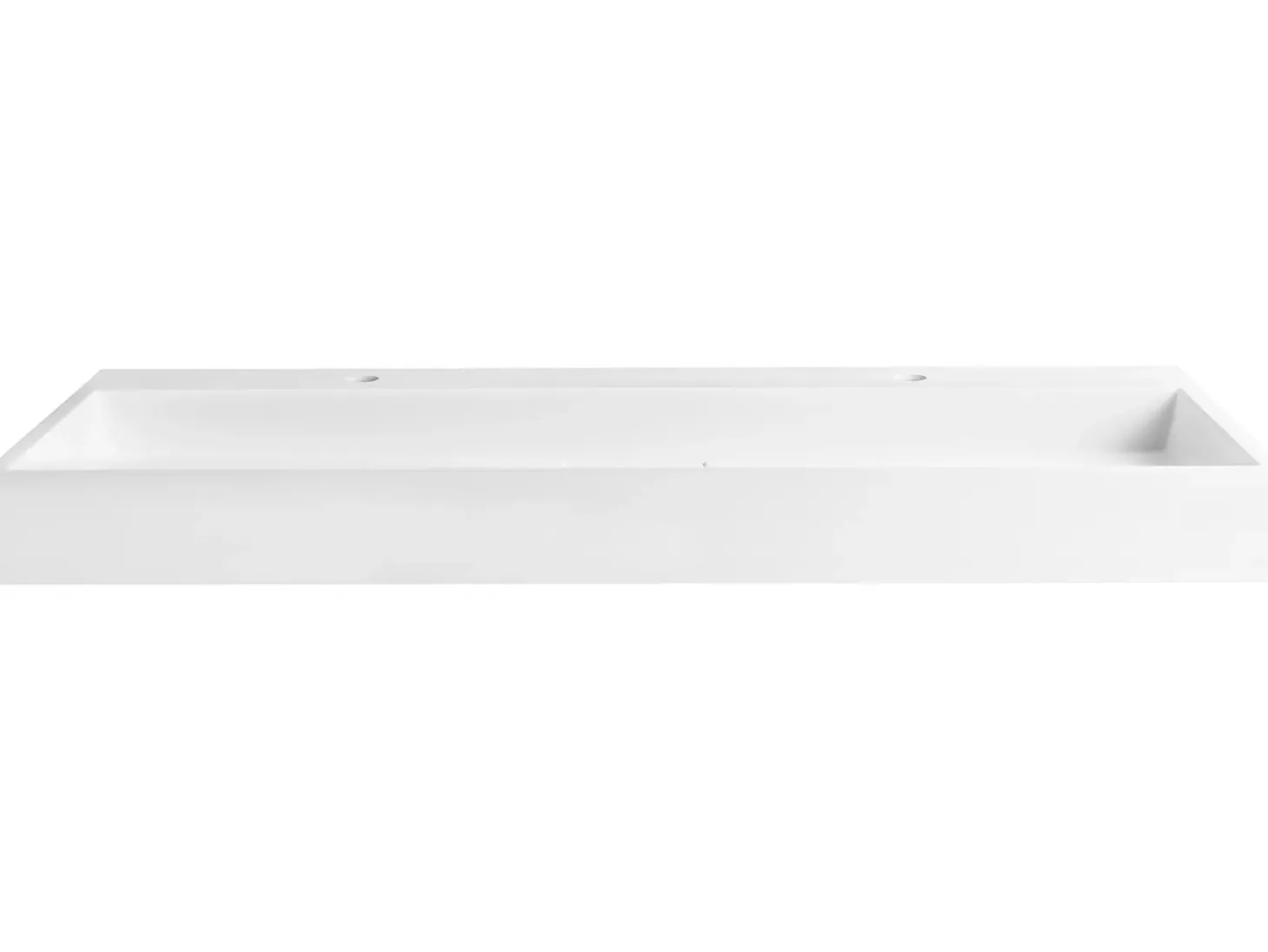 Væghængt dobbelt håndvask QUENKO Hvid 120 x 46 cm Mineralstøbning