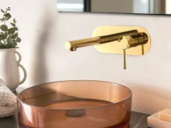 Væghængt håndvaskarmatur CLAVIJO Messing Guld