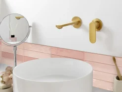 Væghængt håndvaskarmatur GUATAVIA Messing Guld