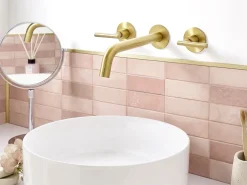 Væghængt håndvaskarmatur ISHINCA Messing Guld