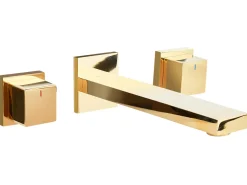 Væghængt håndvaskarmatur PAILON Messing Guld