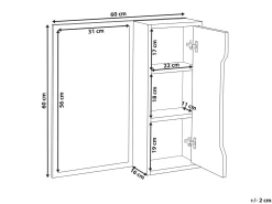 Væghængt skab PALMAS 60 cm 60 cm Hvid