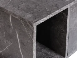 Væghængt vaskeskab CASCAVEL 80 cm Sort marmor