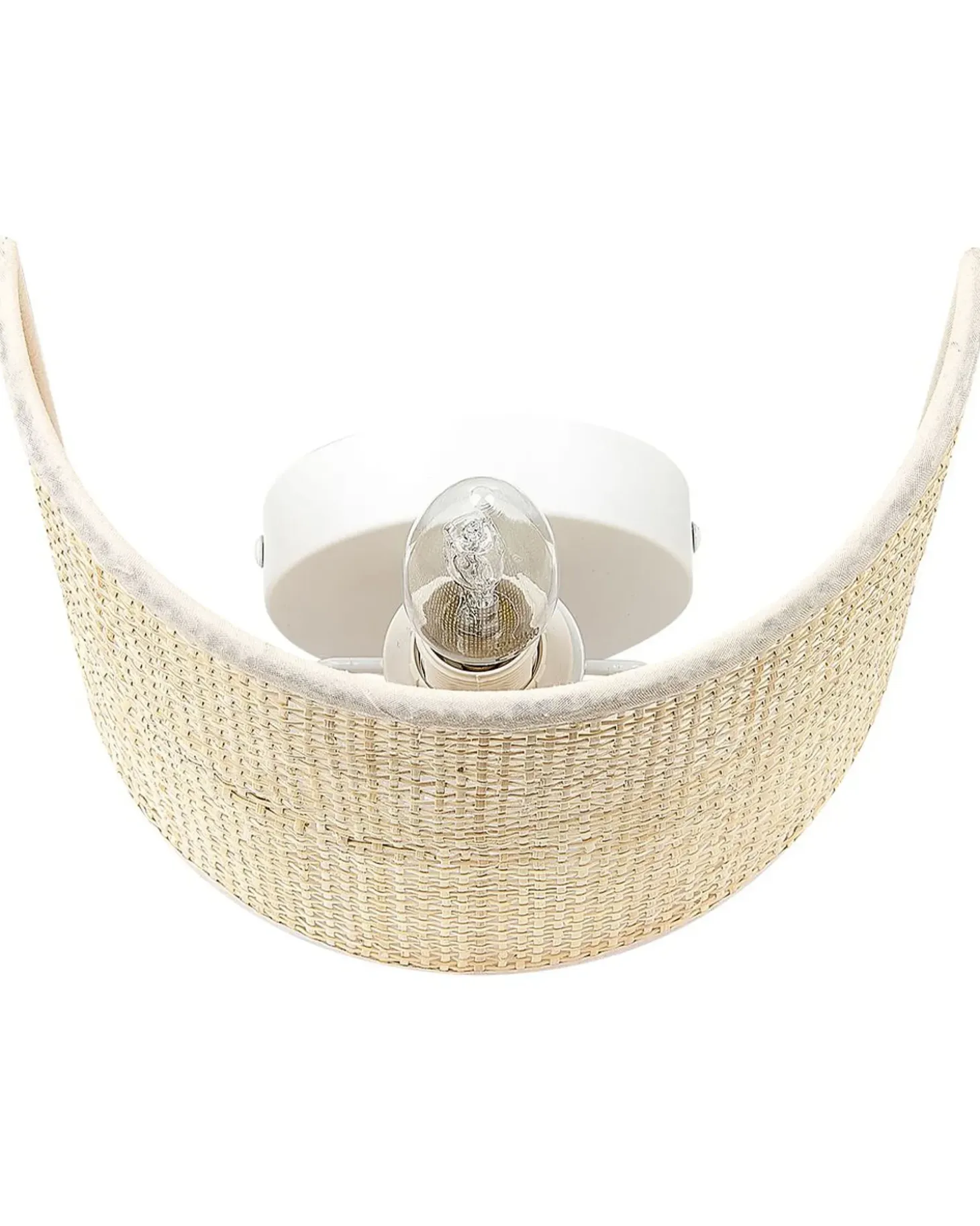 Væglampe DEMITRIE Naturlig Rattan