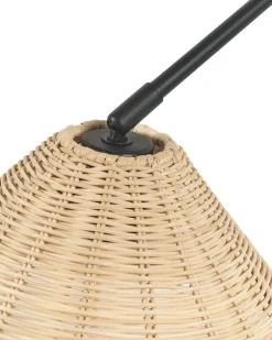 Væglampe PALENA Naturlig Rattan Justerbar