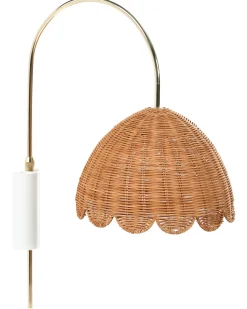 Væglampe VALUKKAI Naturlig Rattan