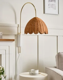 Væglampe VALUKKAI Naturlig Rattan