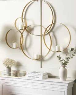 Væglysestage BURU Metal 80 cm Guld