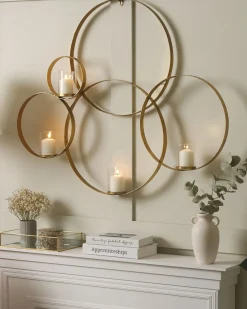 Væglysestage BURU Metal 80 cm Guld