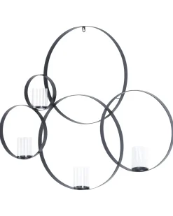 Væglysestage BURU Metal 80 cm Sort