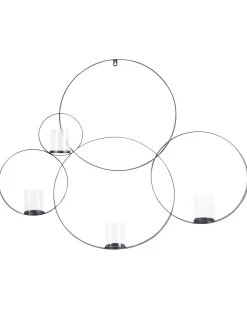 Væglysestage BURU Metal 80 cm Sort