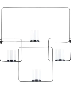 Væglysestage PALAWAN Metal 65 cm Sort