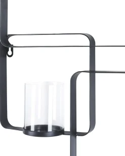 Væglysestage PALAWAN Metal 65 cm Sort