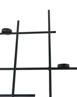 Væglysestage PORTO 74 cm Sort
