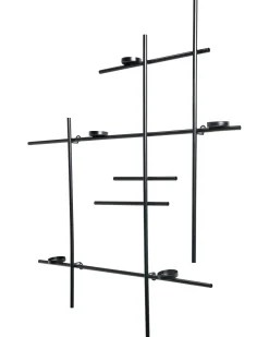 Væglysestage PORTO 74 cm Sort