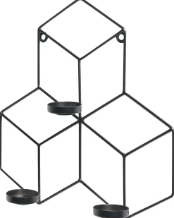 Væglysestage TAROUCA Metal 31 cm Sort