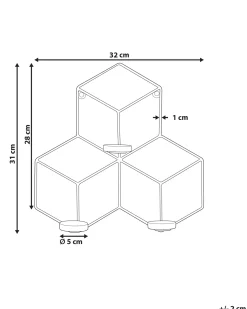Væglysestage TAROUCA Metal 31 cm Sort