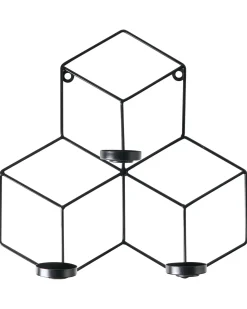 Væglysestage TAROUCA Metal 31 cm Sort