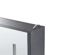 Vægmonteret spejlskab til badeværelset LED CHABUNCO 60 cm 60 cm Sort