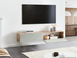 Vægmonteret tv-bord GLADSTONE Lysegrøn