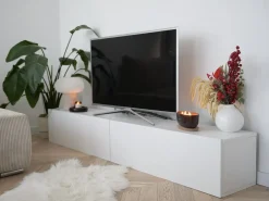 Vægmonteret tv-bord GLADSTONE Hvid