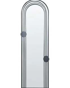 Vægspejl AJAIN 45 cm 146 cm Metal Sort