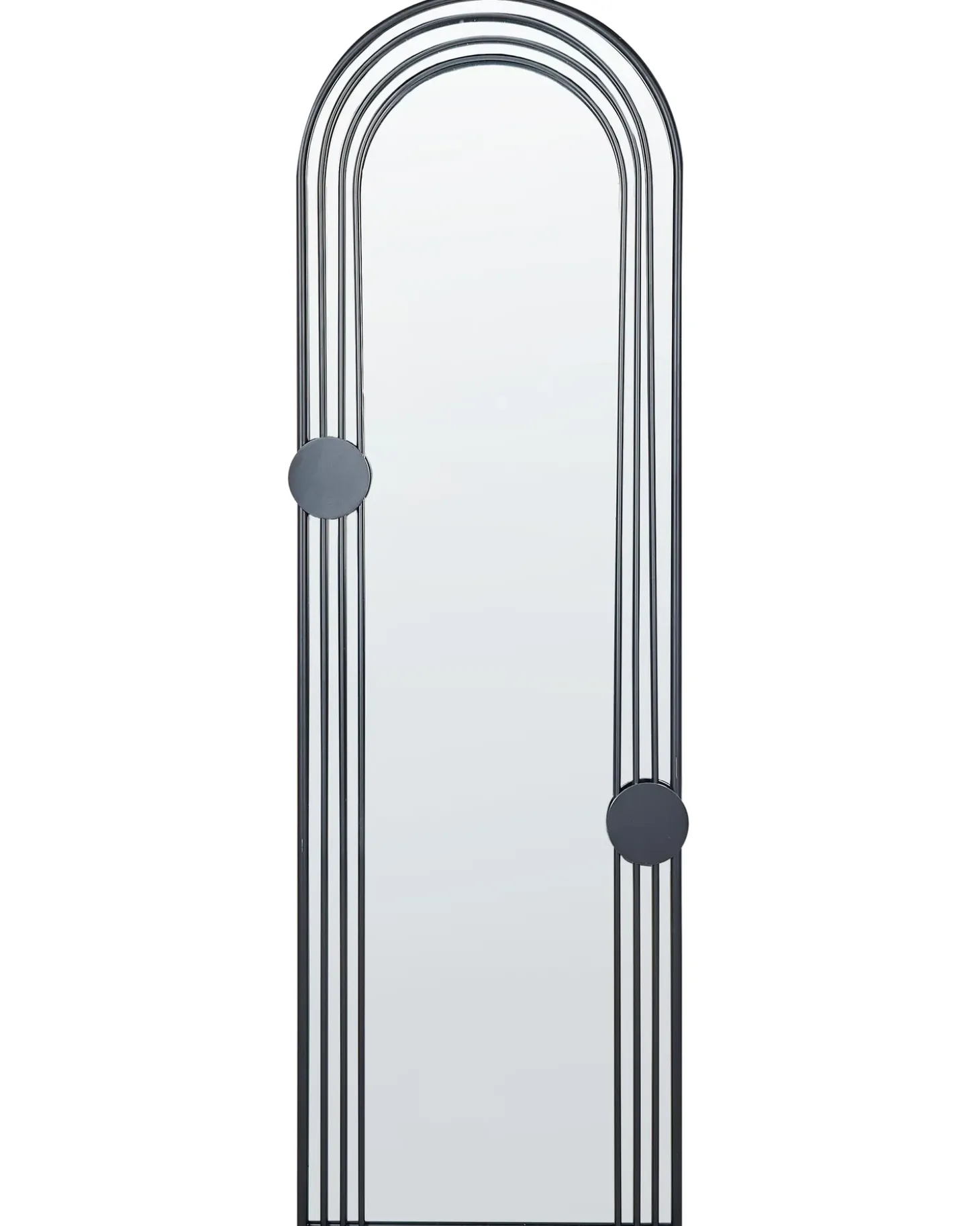 Vægspejl AJAIN 45 cm 146 cm Metal Sort