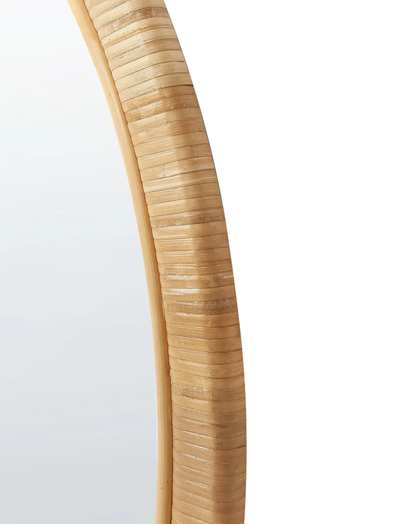 Vægspejl ANLEZY 80 cm 80 cm Rattan Naturlig