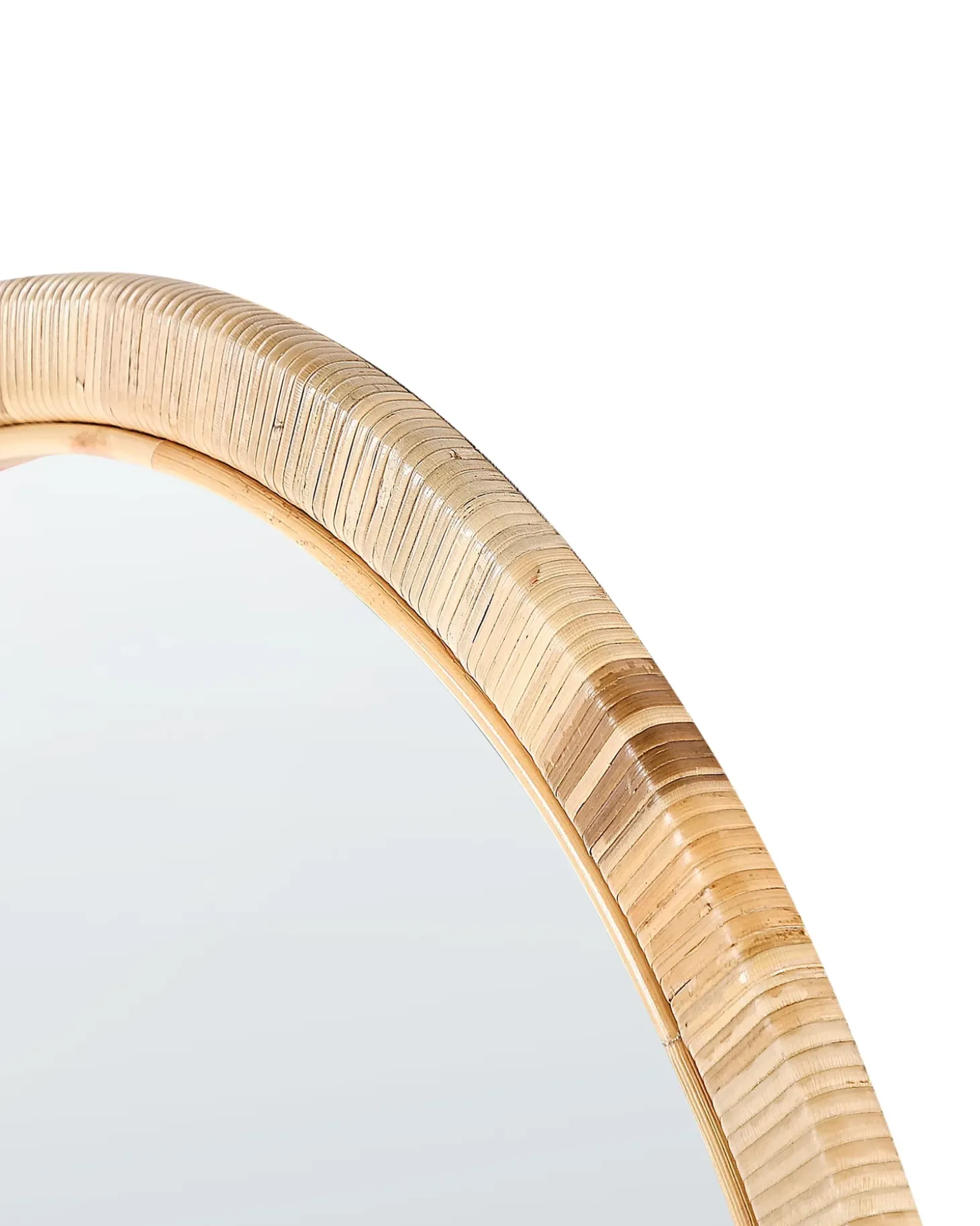 Vægspejl ANLEZY 80 cm 80 cm Rattan Naturlig