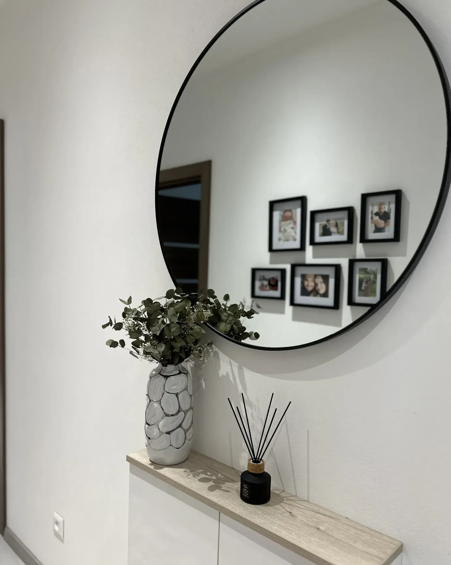 Vægspejl ANNEMASSE 80 cm 80 cm Metal Sort