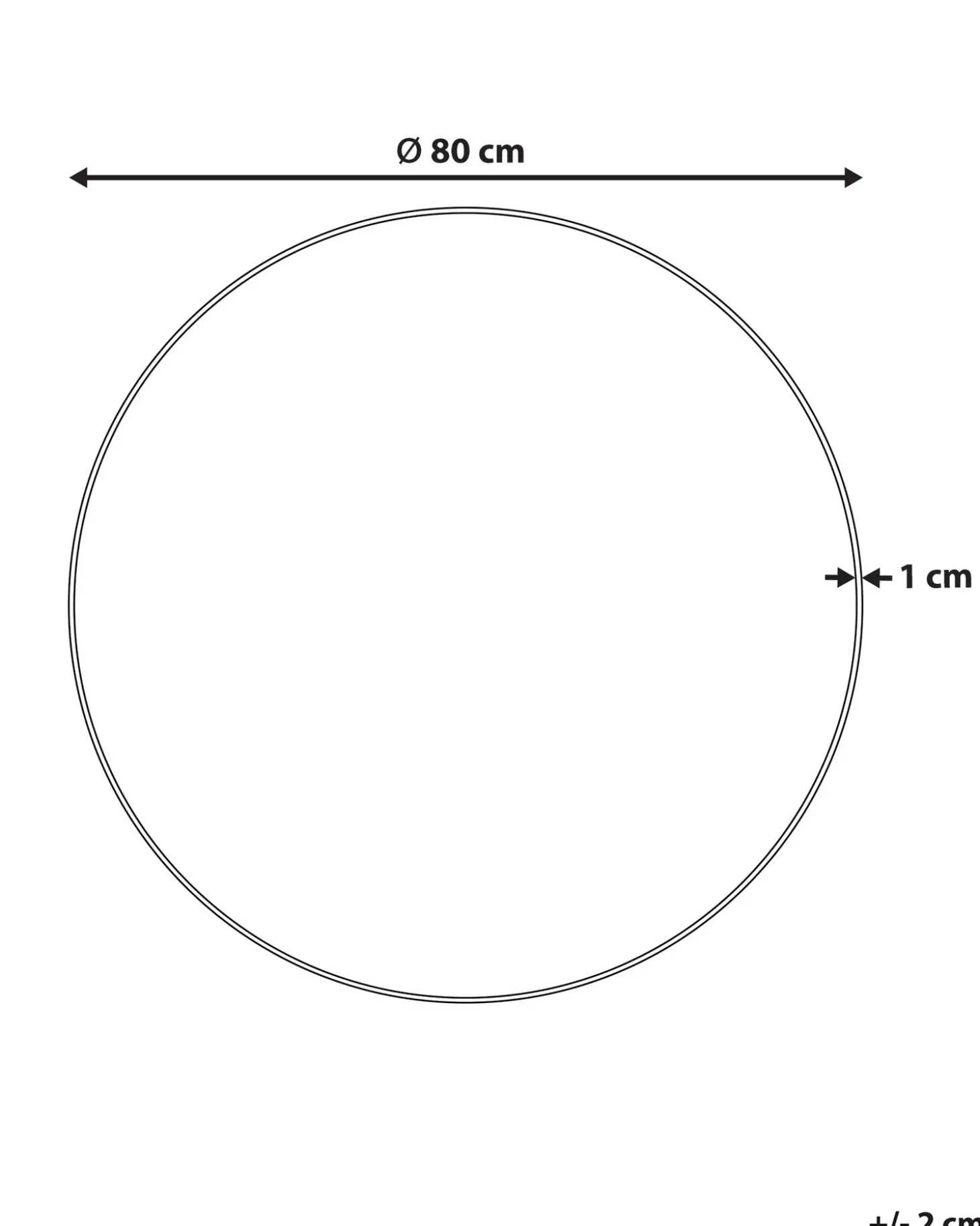 Vægspejl ANNEMASSE 80 cm 80 cm Metal Sort