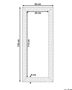 Vægspejl ANTIBES 50 cm 130 cm Guld