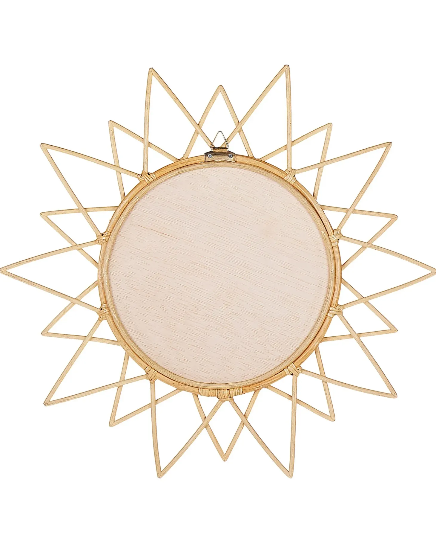 Vægspejl AROEK 61 cm 61 cm Rattan Naturlig