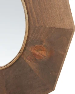 Vægspejl ASEM 60 cm 60 cm Poppeltræ Brun