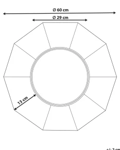 Vægspejl ASEM 60 cm 60 cm Poppeltræ Brun