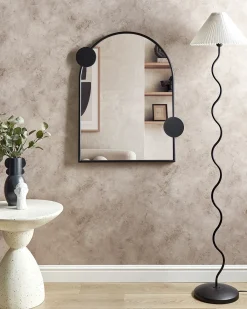 Vægspejl AULON 69 cm 80 cm Metal Sort