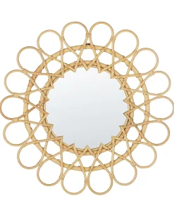 Vægspejl BABAI 60 cm 60 cm Rattan Naturlig