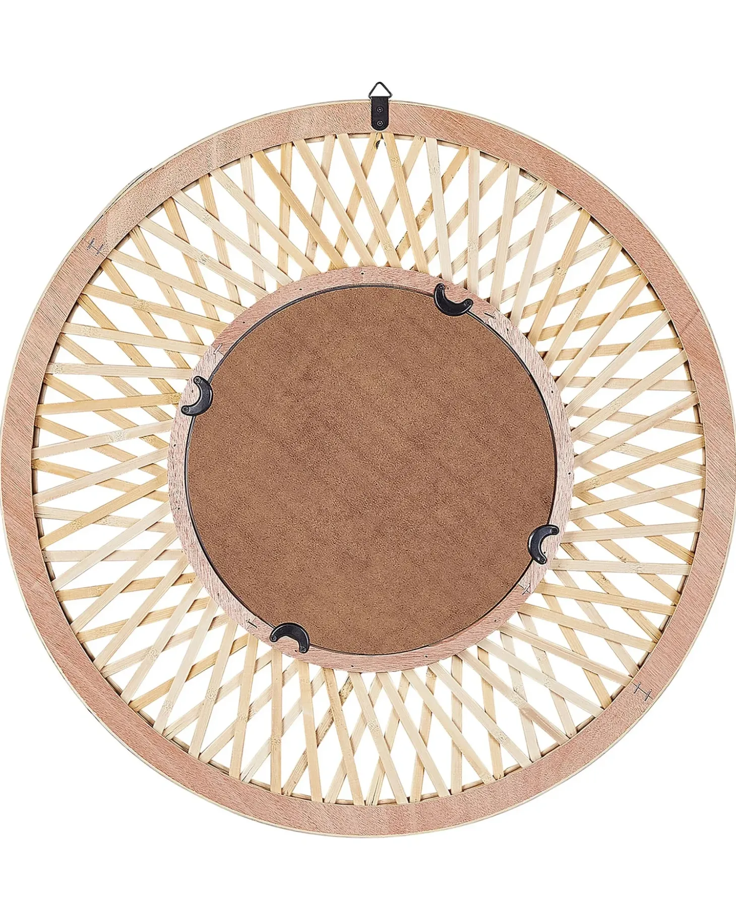 Vægspejl BACATA 60 cm 60 cm Bambus Naturlig