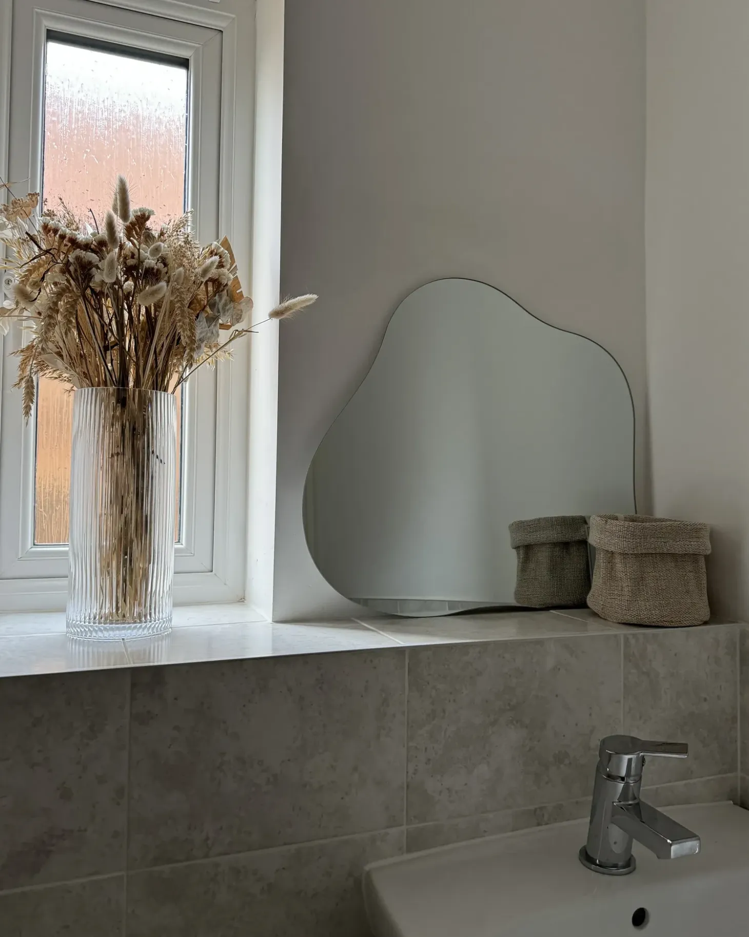 Vægspejl BAGNEUX 50 cm 55 cm Sølv