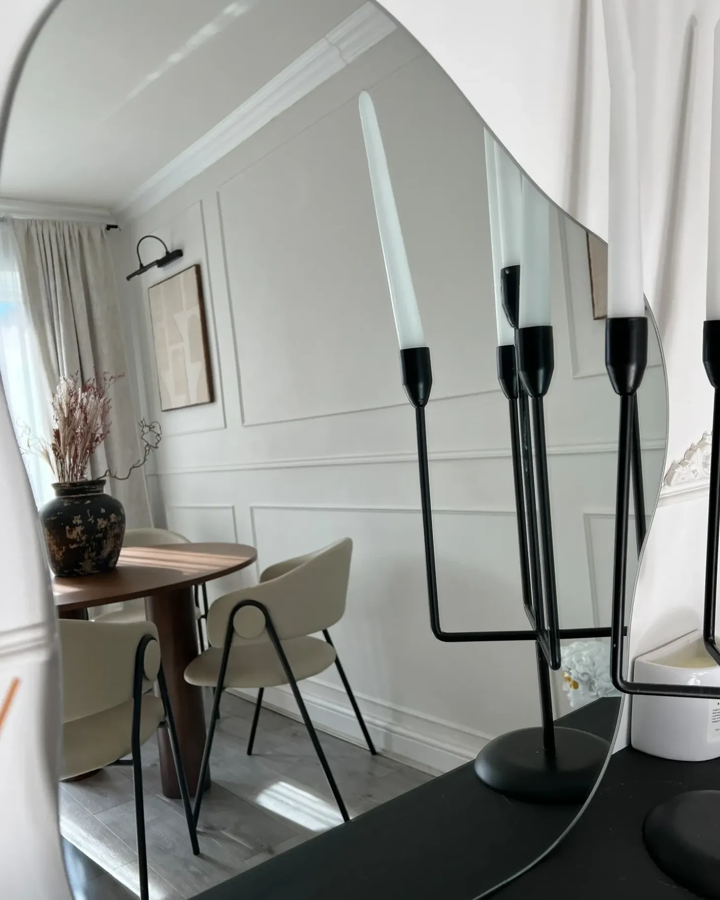 Vægspejl BAGNEUX 50 cm 55 cm Sølv