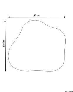 Vægspejl BAGNEUX 50 cm 55 cm Sølv