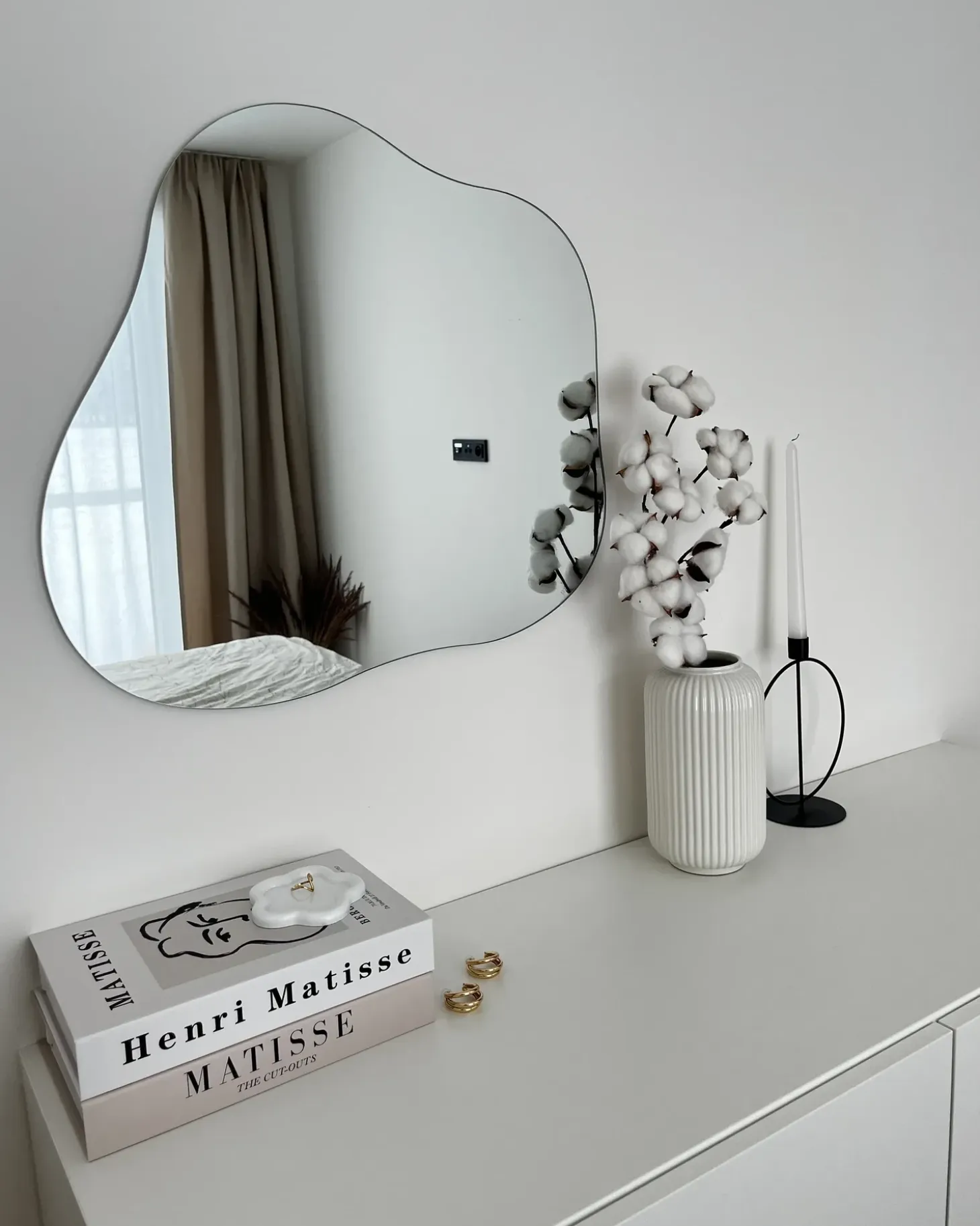 Vægspejl BAGNEUX 50 cm 55 cm Sølv