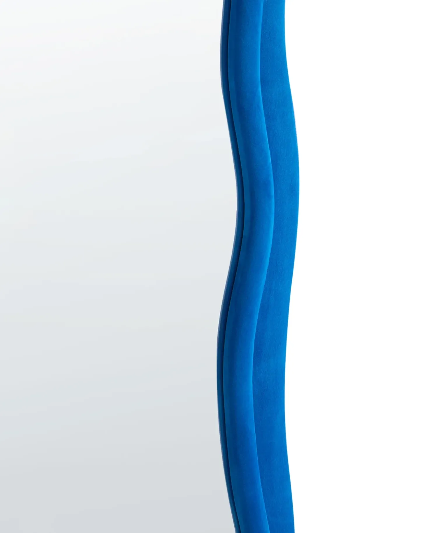 Vægspejl BEAUNE 56 cm 160 cm Velour Blå