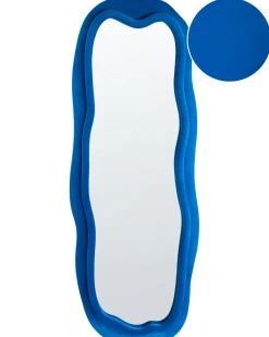 Vægspejl BEAUNE 56 cm 160 cm Velour Blå