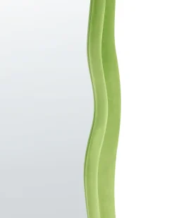 Vægspejl BEAUNE 56 cm 160 cm Velour Grøn