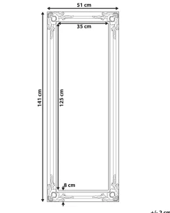 Vægspejl BELLAC 51 cm 141 cm Sølv