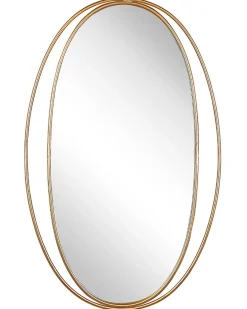 Vægspejl BESSON 55 cm 90 cm Metal Guld