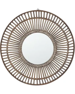 Vægspejl BLASITO 66 cm 66 cm Bambus Brun